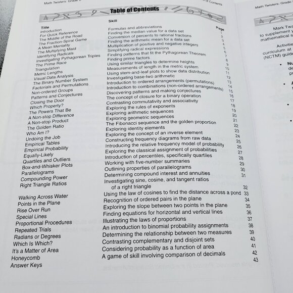 Grade 8 Mathematics Workbooks for Home or Classroom - Picture 3 of 7